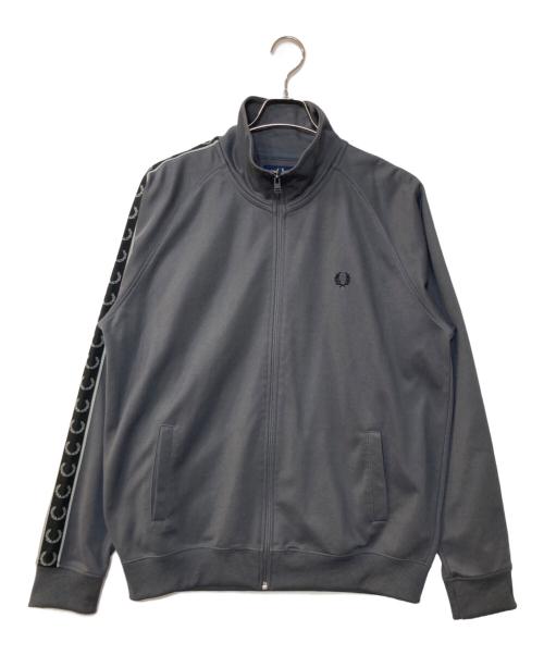 FRED PERRY（フレッドペリー）FRED PERRY (フレッドペリー) Contrast Tape Track Jacket コントラスト テープ トラック ジャケット グレー サイズ:XLの古着・服飾アイテム