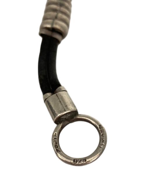 SILVER925（シルバーアクセサリー）SILVER925 (シルバーアクセサリー) レザー×シルバートグルブレスレット ブラック×シルバー サイズ:-の古着・服飾アイテム