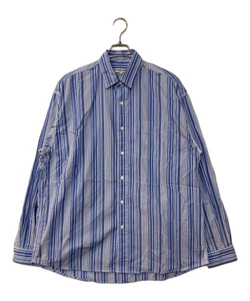 CAHLUMN（カウラム）CAHLUMN (カウラム) Magazine Pocket Chain Stitch Shirt ブルー サイズ:Lの古着・服飾アイテム