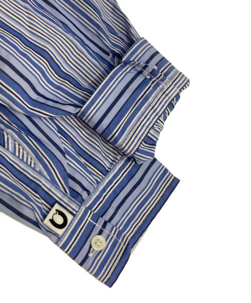 CAHLUMN（カウラム）CAHLUMN (カウラム) Magazine Pocket Chain Stitch Shirt ブルー サイズ:Lの古着・服飾アイテム