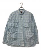 NANGAナンガ）の古着「MINI PLAID CAMP SHIRT ミニプレイド キャンプシャツ」｜ブルー