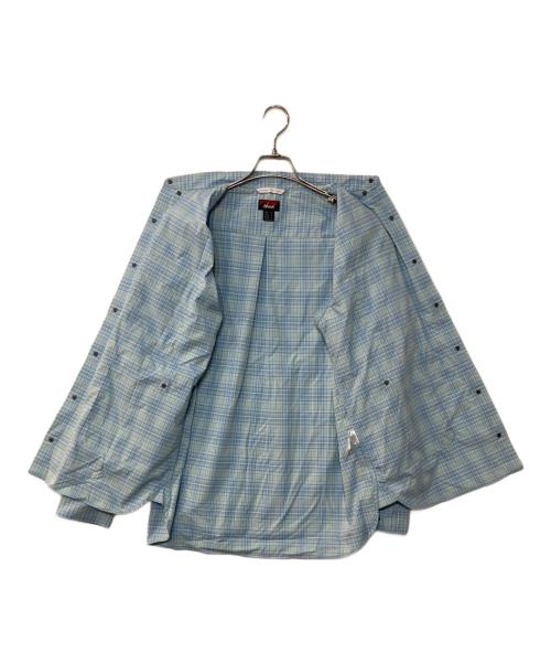 NANGA（ナンガ）NANGA (ナンガ) MINI PLAID CAMP SHIRT ミニプレイド キャンプシャツ ブルー サイズ:Mの古着・服飾アイテム