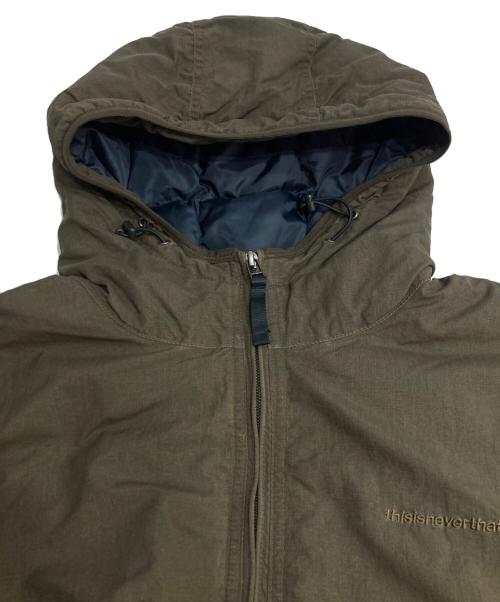 thisisneverthat（ディスイズネバーザット）thisisneverthat (ディスイズネバーザット) Washed Down Puffer Jacket ダウンジャケット グリーン サイズ:Lの古着・服飾アイテム