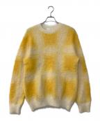paratraitパラトレイト）の古着「MOHAIR CELL KNIT PO モヘヤニット」｜イエロー