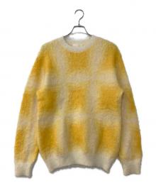 paratrait（パラトレイト）の古着「MOHAIR CELL KNIT PO モヘヤニット」｜イエロー
