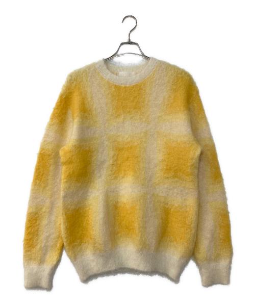 paratrait（パラトレイト）paratrait (パラトレイト) MOHAIR CELL KNIT PO モヘヤニット イエロー サイズ:2の古着・服飾アイテム