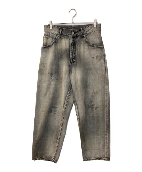 ANCELLM（アンセルム）ANCELLM (アンセルム) SELVEDGE TAPERED 5P BLACK DENIM PANTS グレー サイズ:1の古着・服飾アイテム