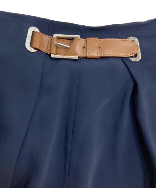 LAUREN RALPH LAUREN（ローレン ラルフ ローレン）LAUREN RALPH LAUREN (ローレン ラルフ ローレン) ベルテッドタックパンツ ネイビー サイズ:2の古着・服飾アイテム
