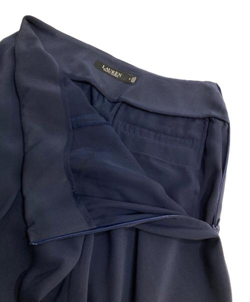 LAUREN RALPH LAUREN（ローレン ラルフ ローレン）LAUREN RALPH LAUREN (ローレン ラルフ ローレン) ベルテッドタックパンツ ネイビー サイズ:2の古着・服飾アイテム