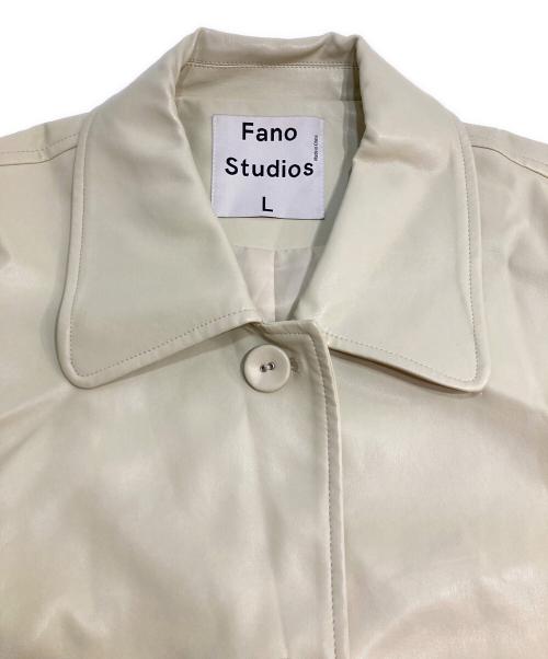 Fano Studios（ファノ ストゥディオズ）Fano Studios (ファノ ストゥディオズ) フェイクレザーステンカラーハーフジャケット グリーン サイズ:170の古着・服飾アイテム