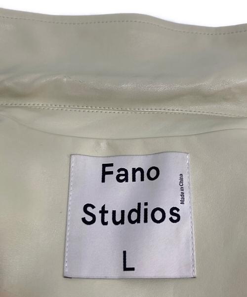 Fano Studios（ファノ ストゥディオズ）Fano Studios (ファノ ストゥディオズ) フェイクレザーステンカラーハーフジャケット グリーン サイズ:170の古着・服飾アイテム