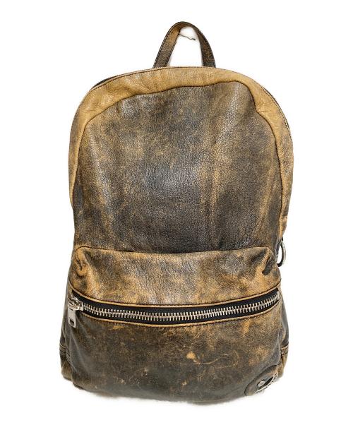 DIESEL（ディーゼル）DIESEL (ディーゼル) ヴィンテージ加工リュック ブラウンの古着・服飾アイテム