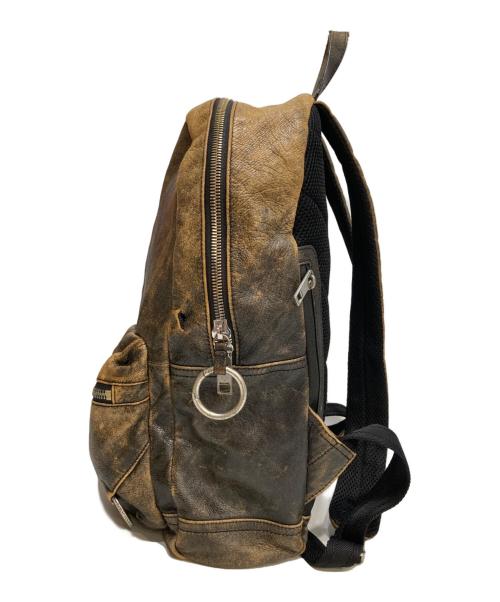 DIESEL（ディーゼル）DIESEL (ディーゼル) ヴィンテージ加工リュック ブラウンの古着・服飾アイテム