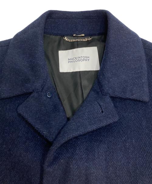 MACKINTOSH PHILOSOPHY（マッキントッシュ フィロソフィー）MACKINTOSH PHILOSOPHY (マッキントッシュ フィロソフィー) ウェリントン ショートステンカラーコート ネイビー サイズ:38の古着・服飾アイテム