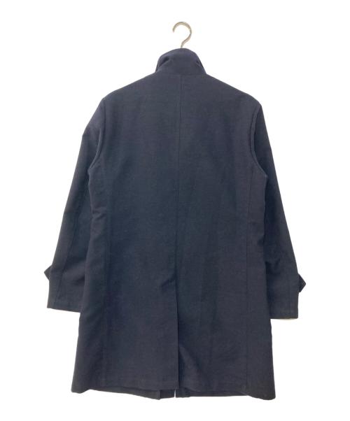 BLACK LABEL CRESTBRIDGE（ブラックレーベル クレストブリッジ）BLACK LABEL CRESTBRIDGE (ブラックレーベル クレストブリッジ) スタンドカラーウールコート ネイビー サイズ:Mの古着・服飾アイテム