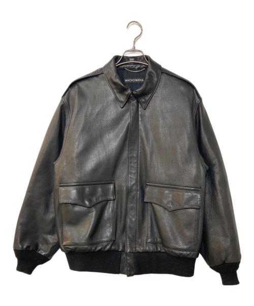 WACKO MARIA（ワコマリア）WACKO MARIA (ワコマリア) A-2 Flight Leather Jacket ブラック サイズ:XLの古着・服飾アイテム