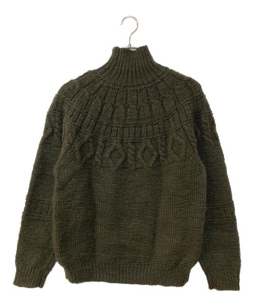 BATONER（バトナ―）BATONER (バトナ―) ケーブルハイネックニット グリーン サイズ:1の古着・服飾アイテム