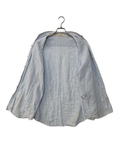 Cale（カル）Cale (カル) ウォーターツイストリネンシャツ/water twisted linen gingham check shirts ブルー サイズ:3の古着・服飾アイテム