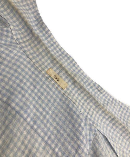 Cale（カル）Cale (カル) ウォーターツイストリネンシャツ/water twisted linen gingham check shirts ブルー サイズ:3の古着・服飾アイテム