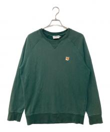 maison kitsune（メゾンキツネ）の古着「フォックスヘッド クルーネックスウェット」｜グリーン