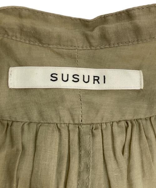 susuri（ススリ）susuri (ススリ) COBBLE DRESS ラミーコブルドレス カーキ サイズ:1の古着・服飾アイテム