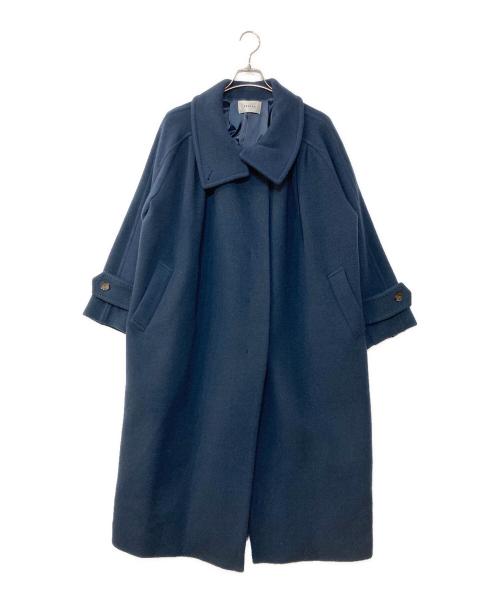 FRAY ID（フレイ アイディー）FRAY ID (フレイ アイディー) タックバルマカンコート ネイビーの古着・服飾アイテム