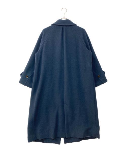 FRAY ID（フレイ アイディー）FRAY ID (フレイ アイディー) タックバルマカンコート ネイビーの古着・服飾アイテム