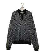 ATMOSアトモス）の古着「Links Jacquard Polo Shirt リンクス ジャカード ポロシャツ」｜ブラック