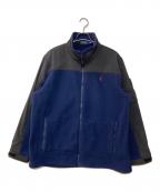 POLO RALPH LAURENポロ・ラルフローレン）の古着「ナイロン切替フリースジャケット」｜ネイビー
