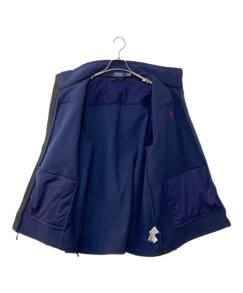 POLO RALPH LAUREN（ポロ・ラルフローレン）POLO RALPH LAUREN (ポロ・ラルフローレン) ナイロン切替フリースジャケット ネイビー サイズ:XLの古着・服飾アイテム