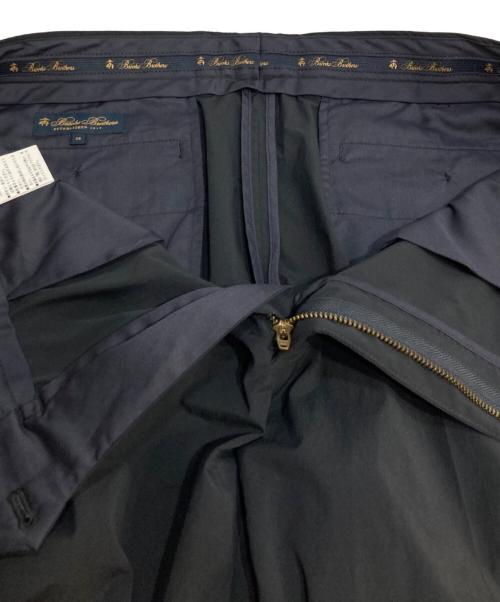 BROOKS BROTHERS（ブルックスブラザーズ）BROOKS BROTHERS (ブルックスブラザーズ) ポリエステル ストレッチポプリン プレーンフロント チノパンツ Slim ネイビー サイズ:W35の古着・服飾アイテム