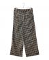 BREATH (ブレス) SCRIPT LOGO CHECK PIPNG PANTS スクリプトロゴ チェック パイピング パンツ ブラウン サイズ:S：10000円