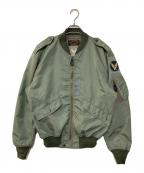 HOUSTONヒューストン）の古着「L-2 FLIGHT JACKET / L-2 フライトジャケット」｜オリーブ