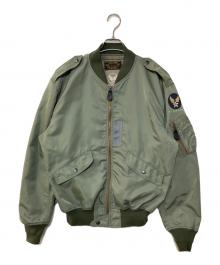 HOUSTON（ヒューストン）の古着「L-2 FLIGHT JACKET / L-2 フライトジャケット」｜オリーブ