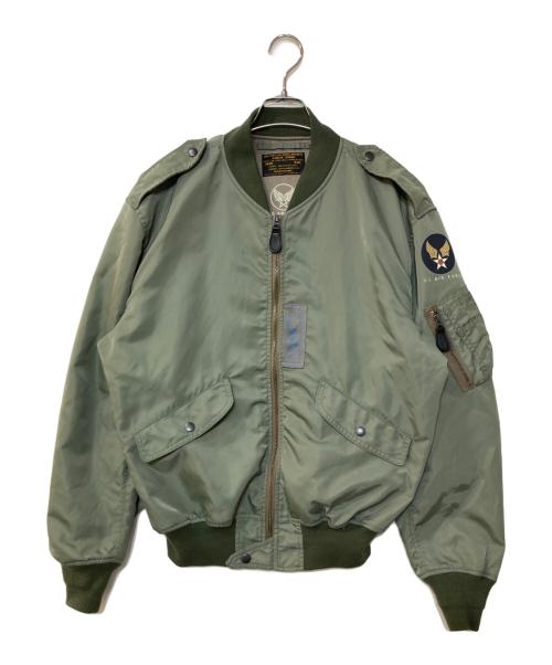 HOUSTON（ヒューストン）HOUSTON (ヒューストン) L-2 FLIGHT JACKET / L-2 フライトジャケット オリーブ サイズ:XXLの古着・服飾アイテム
