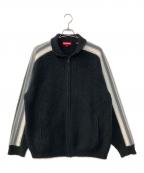 SUPREMEシュプリーム）の古着「Sleeve Stripe Zip Up Sweater」｜ブラック