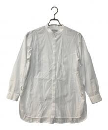MACKINTOSH LONDON×THOMAS MASON（マッキントッシュ ロンドン×トーマスメイソン）の古着「トーマスメイソン バンドカラーシャツ」｜ホワイト