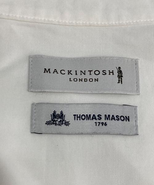 MACKINTOSH LONDON（マッキントッシュ ロンドン）MACKINTOSH LONDON (マッキントッシュ ロンドン) THOMAS MASON (トーマスメイソン) トーマスメイソン バンドカラーシャツ ホワイト サイズ:38の古着・服飾アイテム