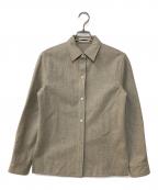 JIL SANDER+ジルサンダープラス）の古着「SUSTAINABLE FELTED WOOL FLANNEL ウールシャツ」｜ベージュ