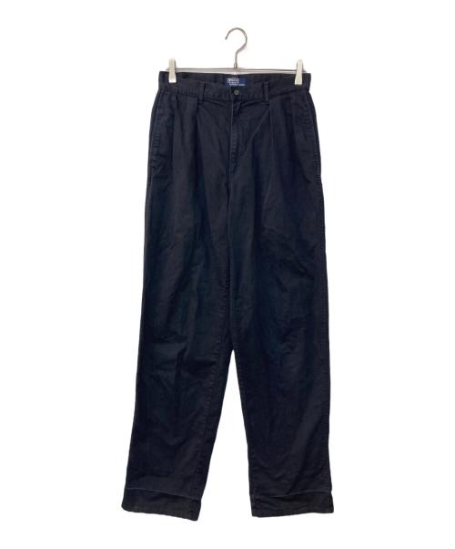 POLO RALPH LAUREN（ポロ・ラルフローレン）POLO RALPH LAUREN (ポロ・ラルフローレン) 2タック チノトラウザー ネイビー サイズ:W30の古着・服飾アイテム