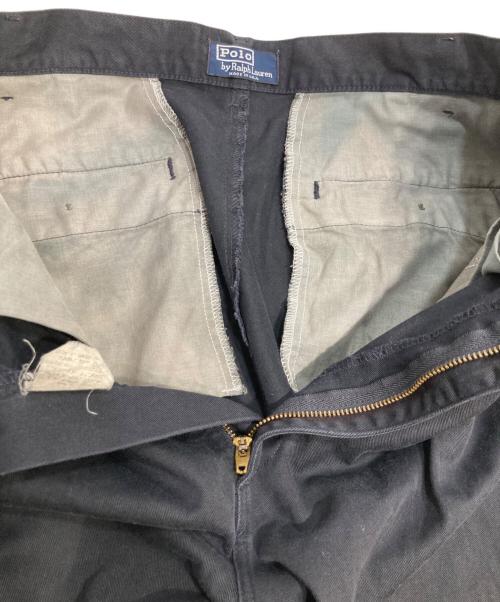 POLO RALPH LAUREN（ポロ・ラルフローレン）POLO RALPH LAUREN (ポロ・ラルフローレン) 2タック チノトラウザー ネイビー サイズ:W30の古着・服飾アイテム