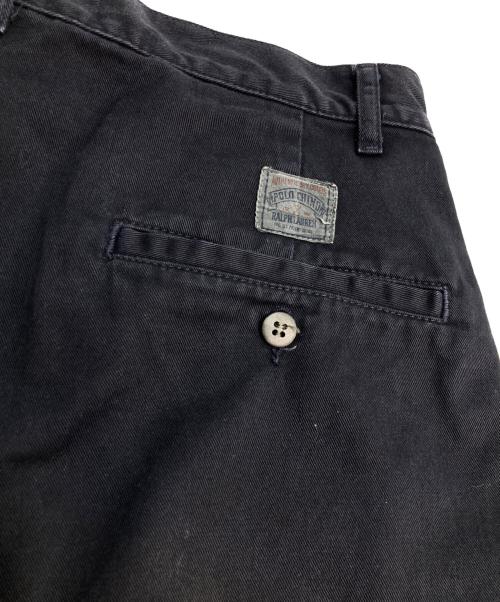 POLO RALPH LAUREN（ポロ・ラルフローレン）POLO RALPH LAUREN (ポロ・ラルフローレン) 2タック チノトラウザー ネイビー サイズ:W30の古着・服飾アイテム