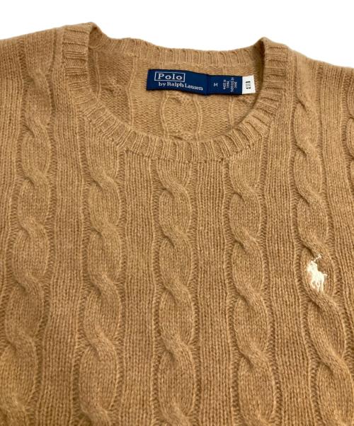 POLO RALPH LAUREN（ポロ・ラルフローレン）POLO RALPH LAUREN (ポロ・ラルフローレン) ミニポニー刺繍ケーブルニット ブラウン サイズ:Mの古着・服飾アイテム