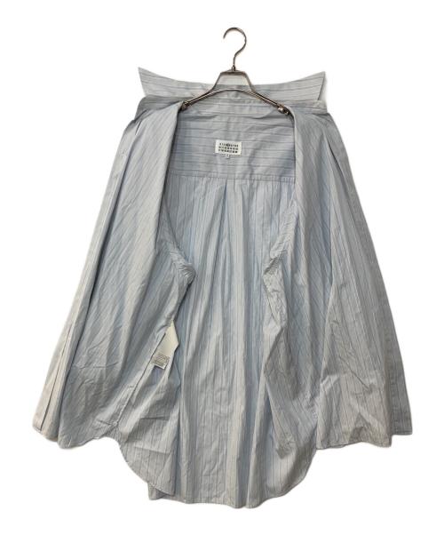 Maison Margiela（メゾンマルジェラ）Maison Margiela (メゾンマルジェラ) オーバーサイズ ストライプ シャツワンピース/オーバーサイズ ストライプ シャツドレス スカイブルー サイズ:XSの古着・服飾アイテム