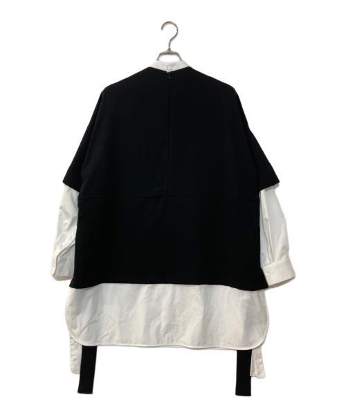 ENFOLD（エンフォルド）ENFOLD (エンフォルド) PEジョーゼットレイヤードブラウス ブラック サイズ:38の古着・服飾アイテム