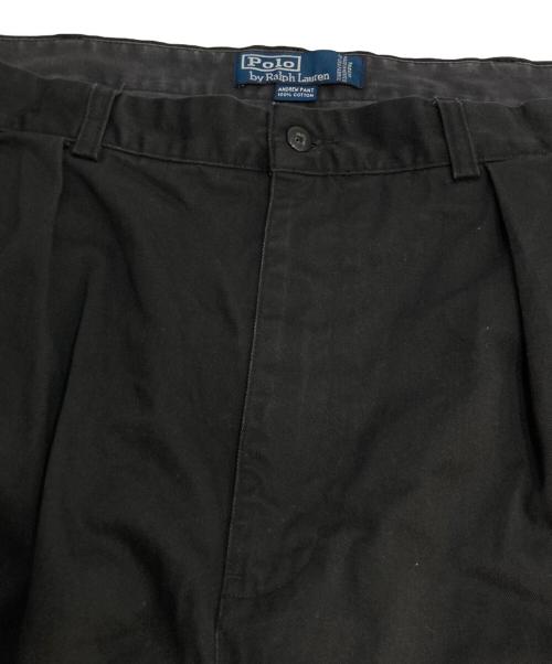 POLO RALPH LAUREN（ポロ・ラルフローレン）POLO RALPH LAUREN (ポロ・ラルフローレン) ツータックチノパンツ ANDREW PANTS ブラック サイズ:W38の古着・服飾アイテム
