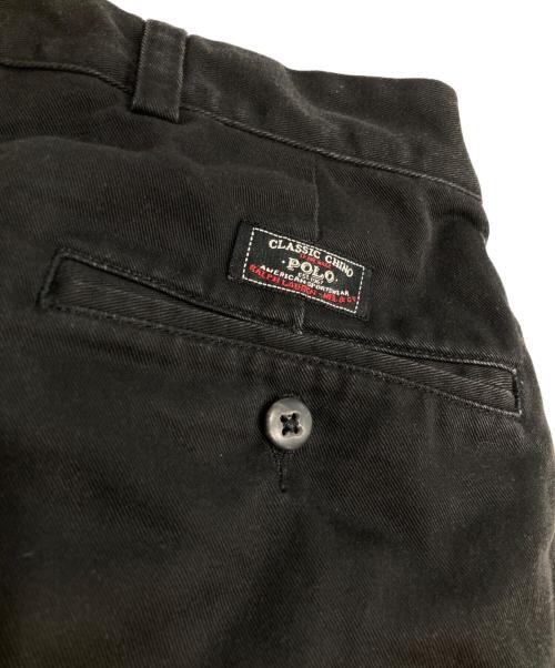 POLO RALPH LAUREN（ポロ・ラルフローレン）POLO RALPH LAUREN (ポロ・ラルフローレン) ツータックチノパンツ ANDREW PANTS ブラック サイズ:W38の古着・服飾アイテム