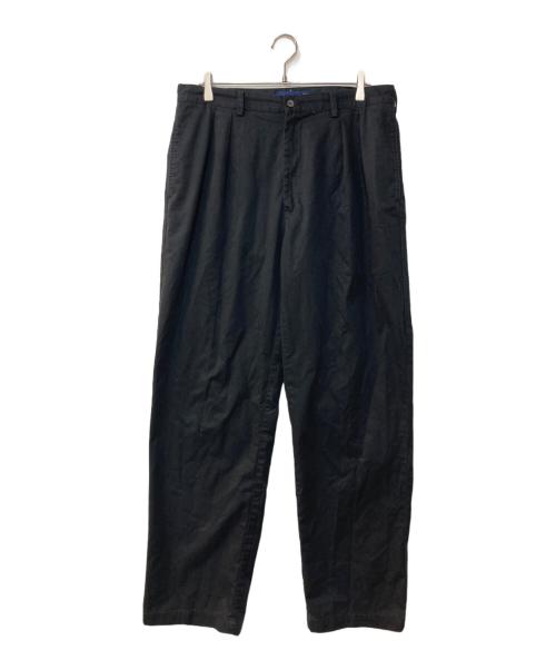 POLO GOLF（ポロ ゴルフ）POLO GOLF (ポロ ゴルフ) CLASSOC GOLF PANT ロゴ刺繍コットンポリワイドパンツ ブラック サイズ:W36の古着・服飾アイテム