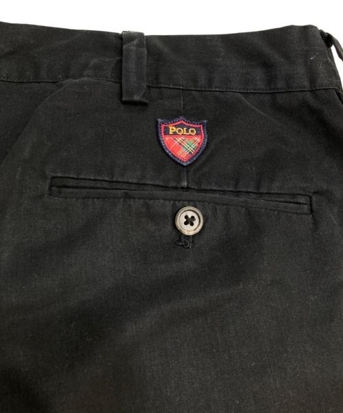 POLO GOLF（ポロ ゴルフ）POLO GOLF (ポロ ゴルフ) CLASSOC GOLF PANT ロゴ刺繍コットンポリワイドパンツ ブラック サイズ:W36の古着・服飾アイテム
