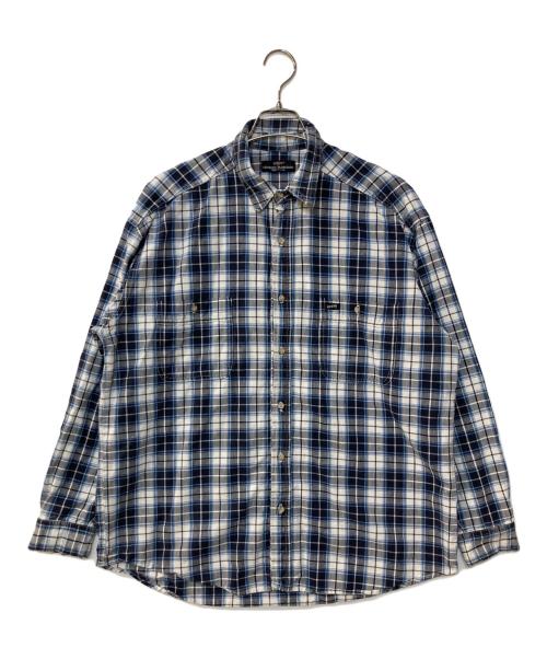 GUESS（ゲス）GUESS (ゲス) 90’s チェックシャツ ブルー サイズ:記載なしの古着・服飾アイテム